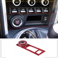 For Subaru BRZ 86 2013-2020 Red Dry Carbon Fiber One-Button Start Switch Cover