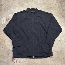 VTG Nike Air Jordan Flight Zip Track Windbreaker Jacket Mesh Inside Sz L 23x30