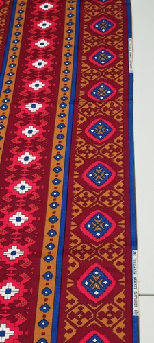 Schwartz Liebman Textilien Stoff Vintage Azteken Südwesten Geometrisch Tribal LESEN - Bild 7 von 16