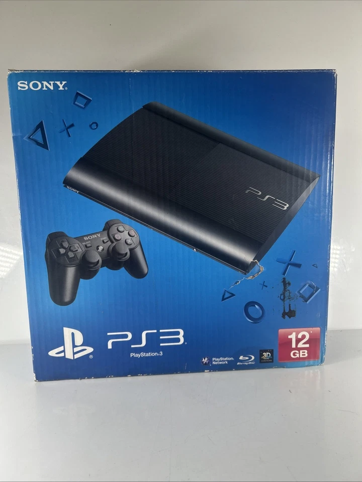 Consola Ps3 Super Slim EN CAJA, 12 GB lista para jugar completa BUENA Foto 2 de 4