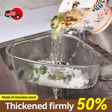 Triangle Drain Sink Stainless Steel Kitchen Residue Filter Net Vegetable Basket