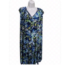 NorthStyle Womens 24W floral Fit Flare Dress Short Sleeve Mature   #drs5.7