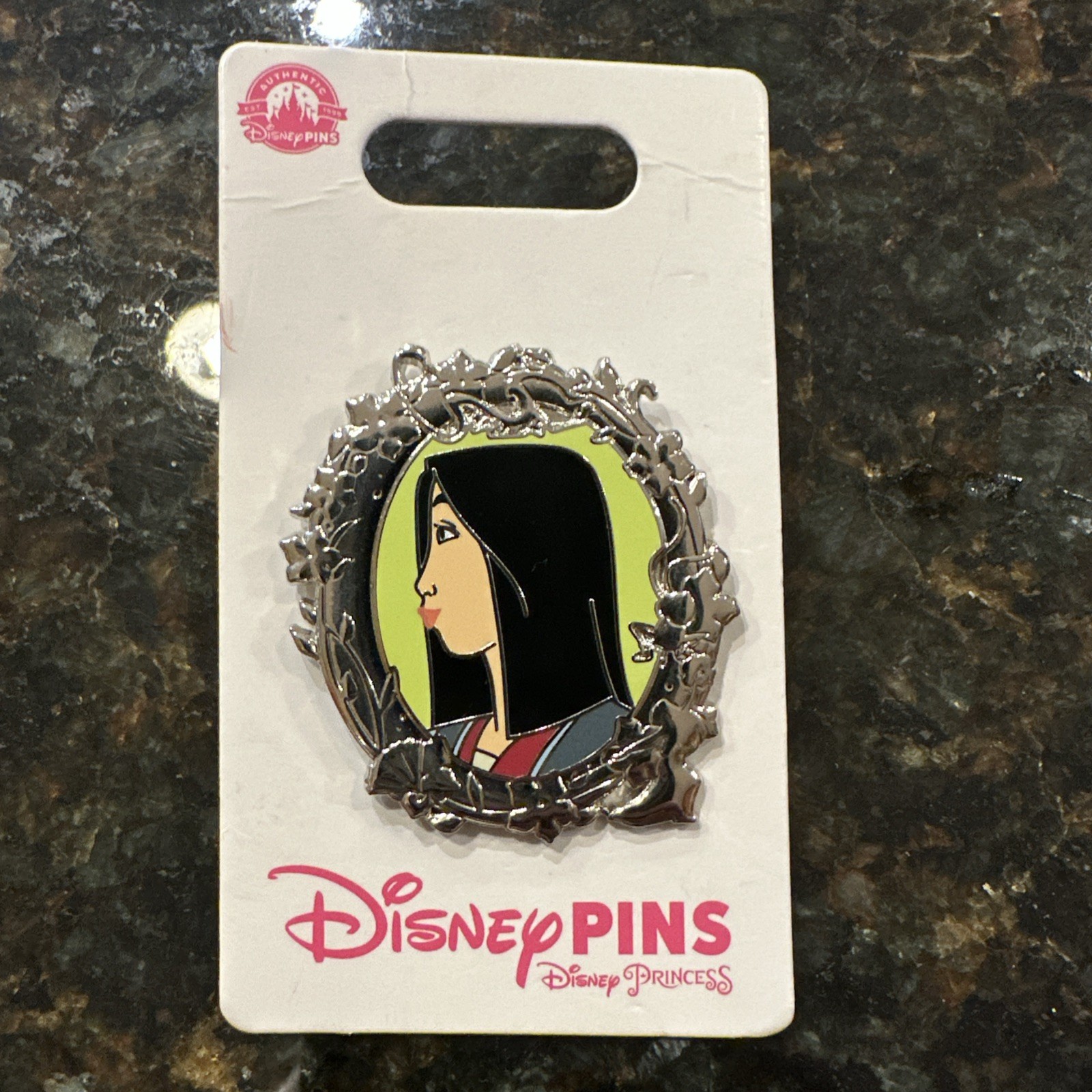 Disney Parks Princess Portrait Silver Frame Mulan Profile OE Pin New