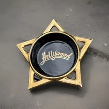 VTG HOLLYWOOD 5 STAR CERAMIC ASH TRAY  5.5 Inches Wide  Great Condition