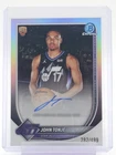 JOHN TONJE 2025-26 BOWMAN CHROME REFRACTOR ROOKIE AUTO /499 #BCA-JE Q5300
