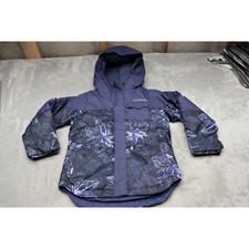 Columbia Jacket Girls XS 6/6X Blue Floral Mighty Mogul II Waterproof Insulated