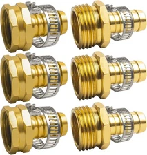 Hourleey Garden Hose Repair 1/2 Inch, Aluminum Mender Connector Fitting... 