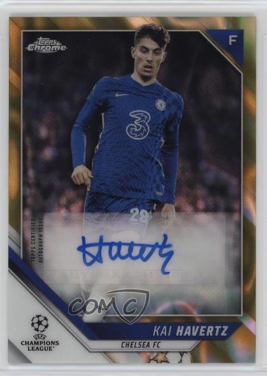 2021-22 Topps Chrome UCL Gold Lava Refractor Kai Havertz #CA-KH Auto 14tf