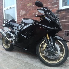 FSM Injection Glossy Black Fairing Fit for  2004 2005 GSXR 600 750 K4 x009