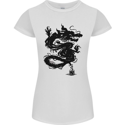 Tinte Drachen Tattoo Damen Petite Schnitt T-Shirt