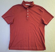 Travis Mathew Polo Shirt Mens XL Red Pima Cotton Golf Performance Short Sleeve