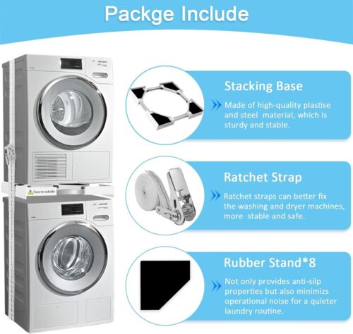 29" Washer Dryer Stacking Kit - Easy Installation with Ratchet Strap Included - Picture 7 of 10