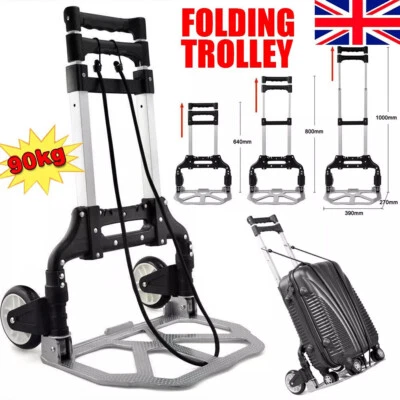 CHENTIANXIA 100kg Heavy Duty Sack Truck Folding Portable Hand Truck Hand Industrial Trolley