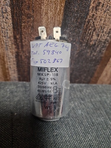 Ersatzteil Wärmepumpentrockner - AEG T59840  P502867-Miflex MKSP-118 Kondensator