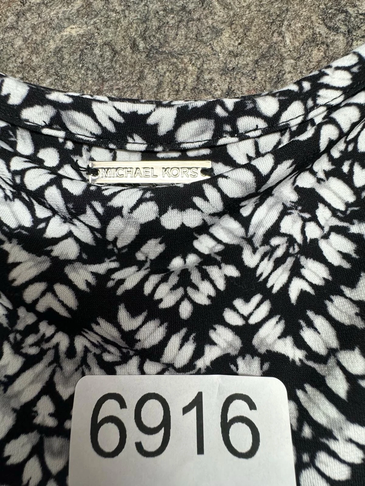 Abito donna Michael Kors nero bianco grigio manica lunga taglia L