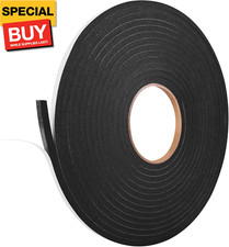 Self Adhesive Foam Tape Weatherstrip 1/4In x 1/4In x 50Ft High Density Foam Insu