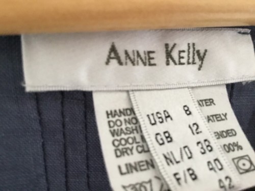 Anne Kelly ärmelloses blaues Leinenkleid ist neu ohne Etikett! Größe 8 - Bild 2 von 4