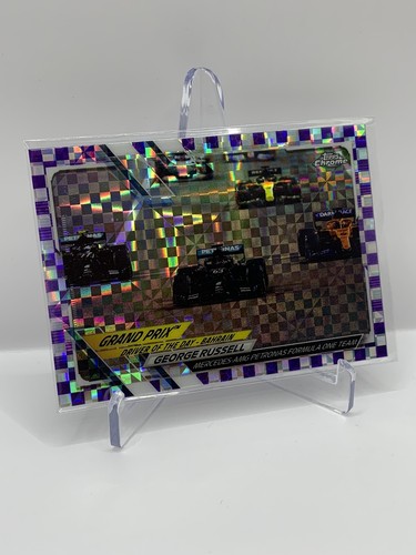 2021 Topps Chrome Formula 1 F1 George Russell #156 /199 Purple Checkered - Bild 1 von 2
