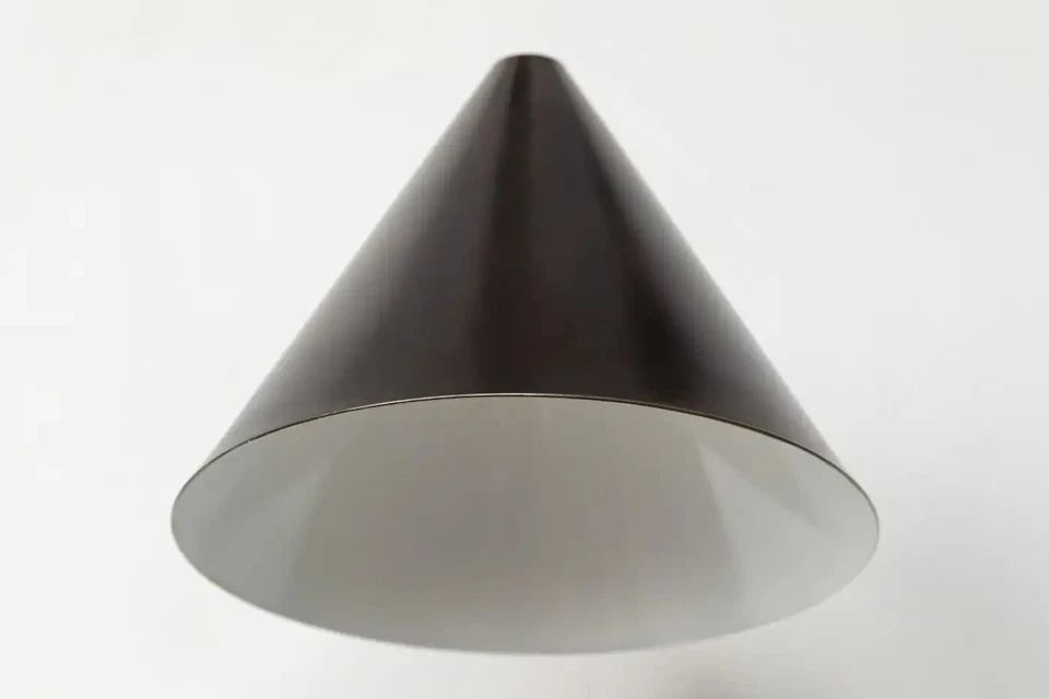 Pair of Mini Tratten Dark Brown Patinated Outdoor Sconces 1950s Handmade by H D - Image 2 of 4