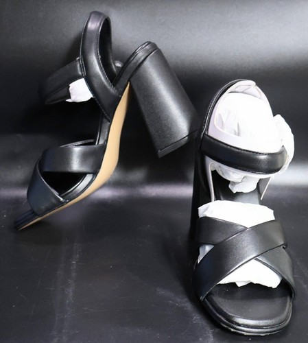 Kenneth Cole Lessia Women's Leather Block Heels, Black, Size 5.5 (KL23LES01) - Picture 4 of 12