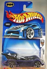 2004 Hot Wheels #1 First Editions 1/100 BATMOBILE Purple w/Chrome Base Variation