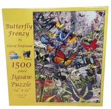 Butterfly Frenzy 1500 pc Jigsaw Puzzle 24 x33", By David Penfound, USA Made