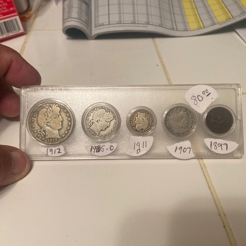 1905-o-barber-quarter-1912-half-1911d-dime-1907-v-1897-penny-set-as
