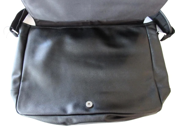 Blank Slate by Solo Black Faux Leather Men's Laptop Messenger Bag - New - Image 4 of 4