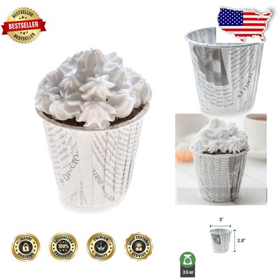 Vintage Newsprint Disposable Cupcake Liners - 200 Grease-Proof Baking Cups