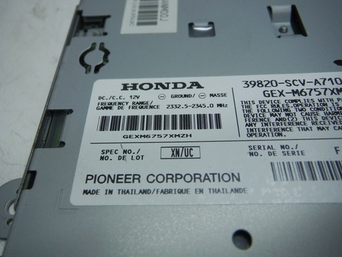 2007 HONDA ELEMENT SC M/T XM SATELLITE RADIO MODULE OEM 2003 2004 - Imagen 7 de 9