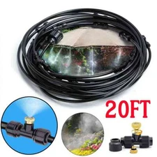 20Ft Hose Outdoor Patio Water Misting Cooling System Fan Mister Mist Nozzles US