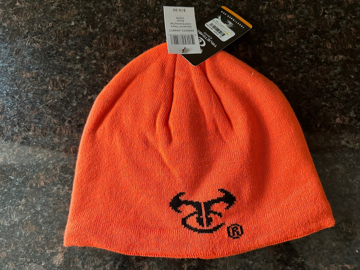 Fleece Lined Blaze Orange Beanie Hats True Timber Camp Blaze