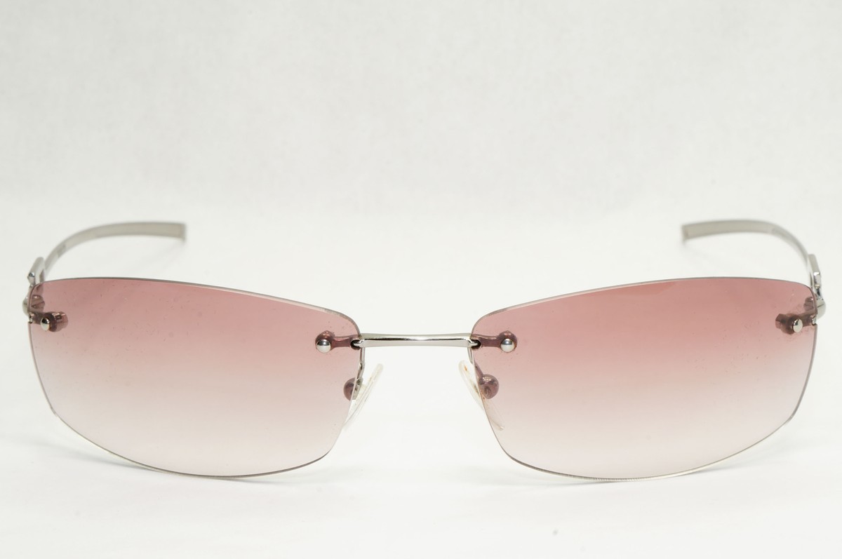 Gucci Sunglasses 1997 Vintage Rimless Silver Brown GG 1784/S