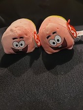 Teeny TYS Spongebob Squarepants Patrick Star Beanie Plush Set Of 2