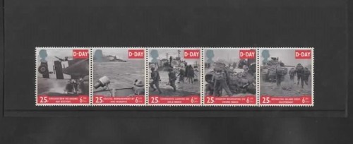 Stamps. Great Britain. 50th Anniversary of D-Day. X5 Stamps. MNH - Photo 1 sur 1