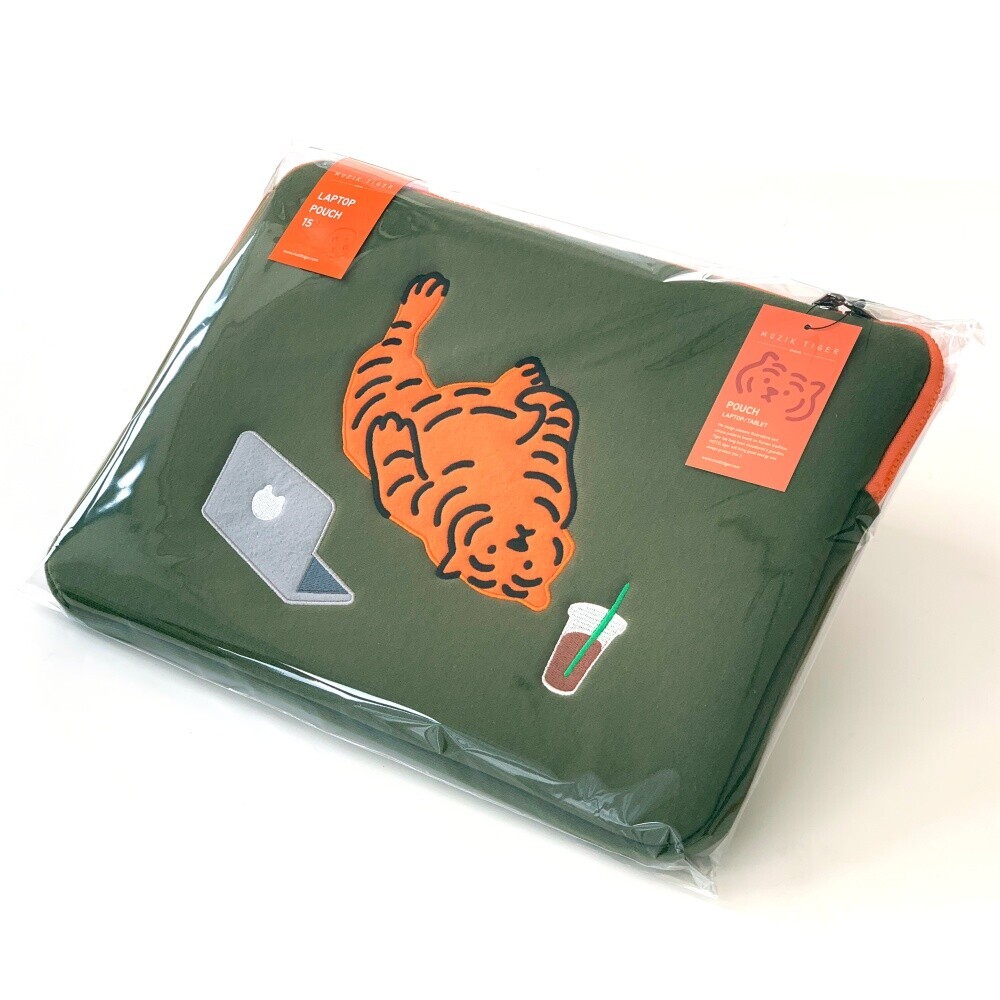 MUZIK TIGER Lazy Tiger Laptop Tablet Pouch Sleeve Official