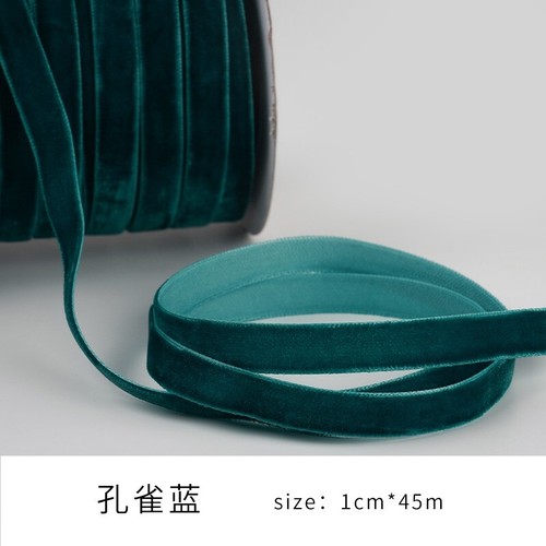 45M Soft Velvet Ribbon Trims Single Face Velour Webbing for Floral Craft Costume - Picture 17 of 23