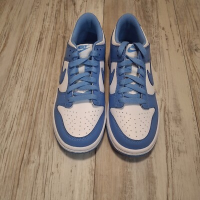 GS 5.5Y Nike Dunk Low UNC University Blue White (CW1590-103) Women 7 Classic 