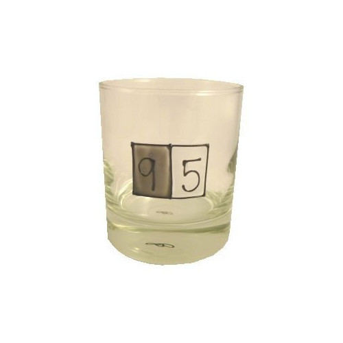 95th Birthday Gift Gray Sq Whisky Glass-image