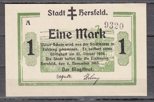 Hersfeld-City - 1 Mark-Geiger 231.01b) - without minting plate - KN 4st