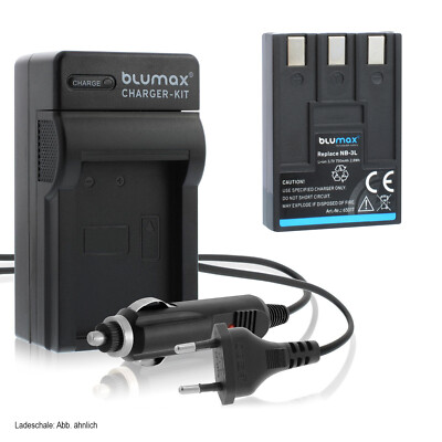 1x Akku + Lader für Canon NB-3LH NB-3L IXUS, IXY  PowerShot  750 mAh (3,7V)