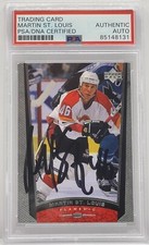 Martin St Louis Signed Auto 1998-99 Upper Deck Rookie Card Flames PSA/DNA Slab