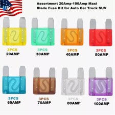 24-120x Assortment 20-100Amp Large Maxi / APX Blade Fuse Kit Auto Car Truck SUV