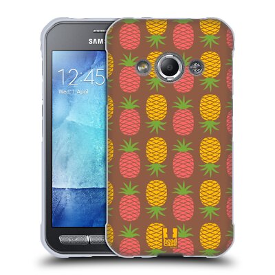 HEAD CASE DESIGNS PINEAPPLE PATTERNS SOFT GEL CASE FOR SAMSUNG PHONES 4