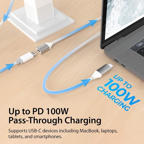 j5create Câble USB 2 en 1 Type C vers 4K@60Hz HDMI 1,8m avec Port de Charge PD, pour - Photo 5/7