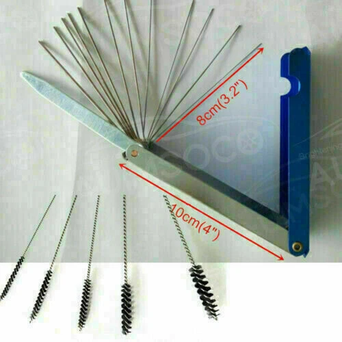 Kits de herramientas cepillos agujas de limpieza para quitar chorro de suciedad de carbono carburador de 18 piezas Foto 4 de 4