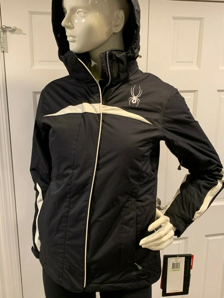 Chaqueta para invierno SPYDER "VOLÁTIL" para mujer - CÁLIDA Y ***¡A LA VENTA!!*** Negro/Blanco Foto 2 de 4