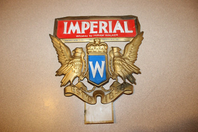 NOS Vintage Imperial Whiskey by Hiram Walker Advertising Display Piece
