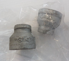 Pack of 2 1 x 1/2" Threaded 150 Galvanized Iron Reducing Coupling IGRCGD
