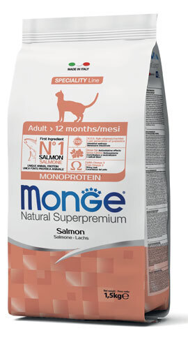 Adult Monoprotein Salmone 10Kg  - Monge Natural Superpremium Secco Gatto